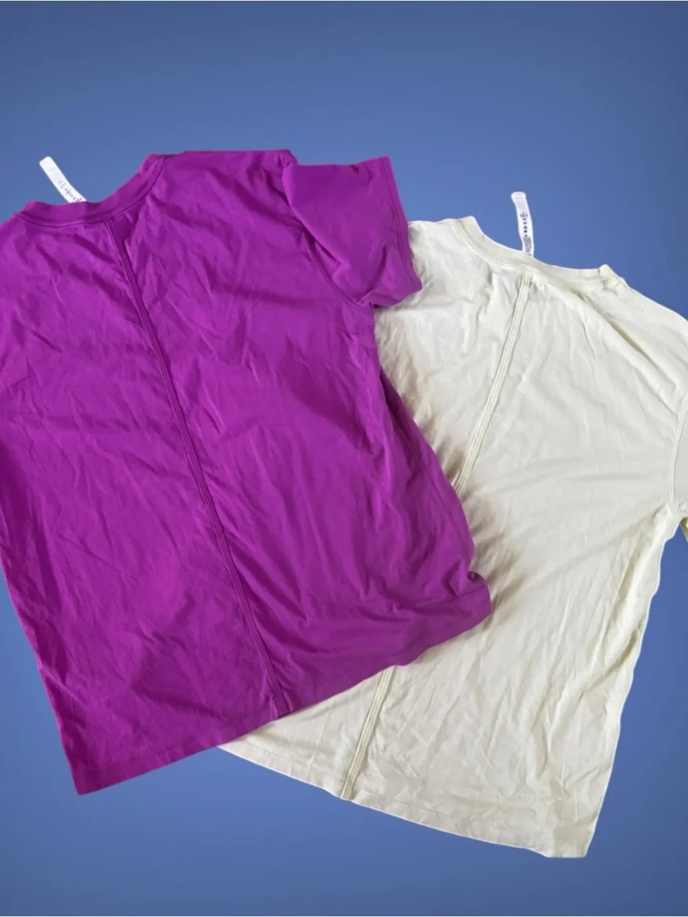 LULULEMON *BUNDLE* Two 'All Yours' Tees in Vivid Plum & Crispin Green (8)